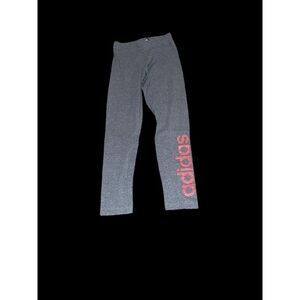 Adidas grey stretch pants w pink Leggings xs